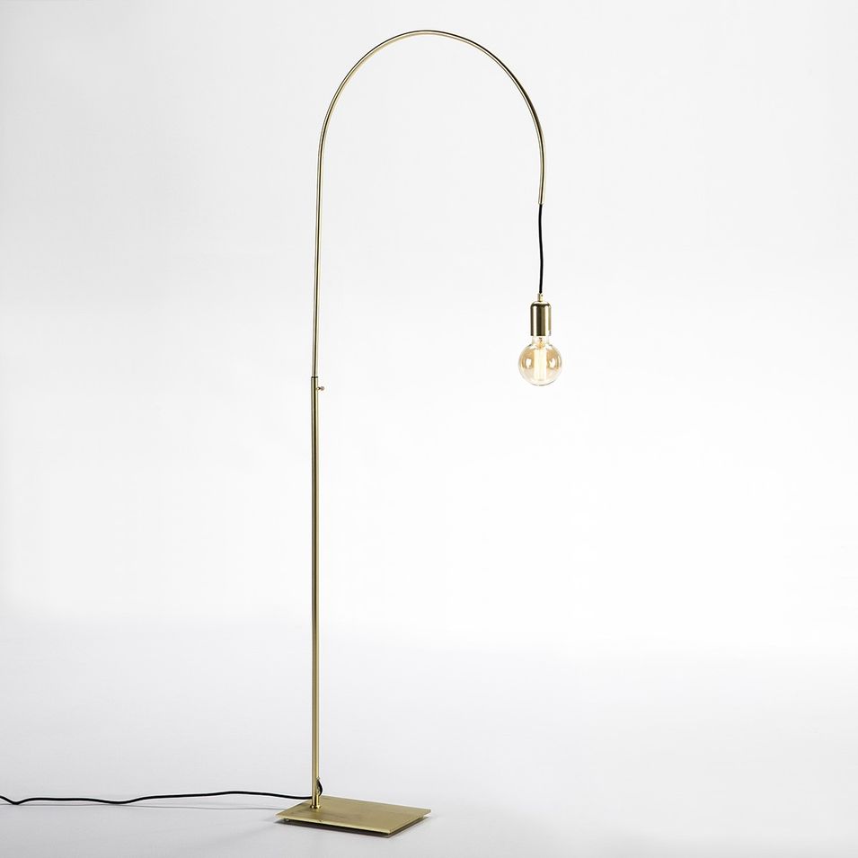 Lampadaire métal doré Tyanah H 175 cm - Photo n°1