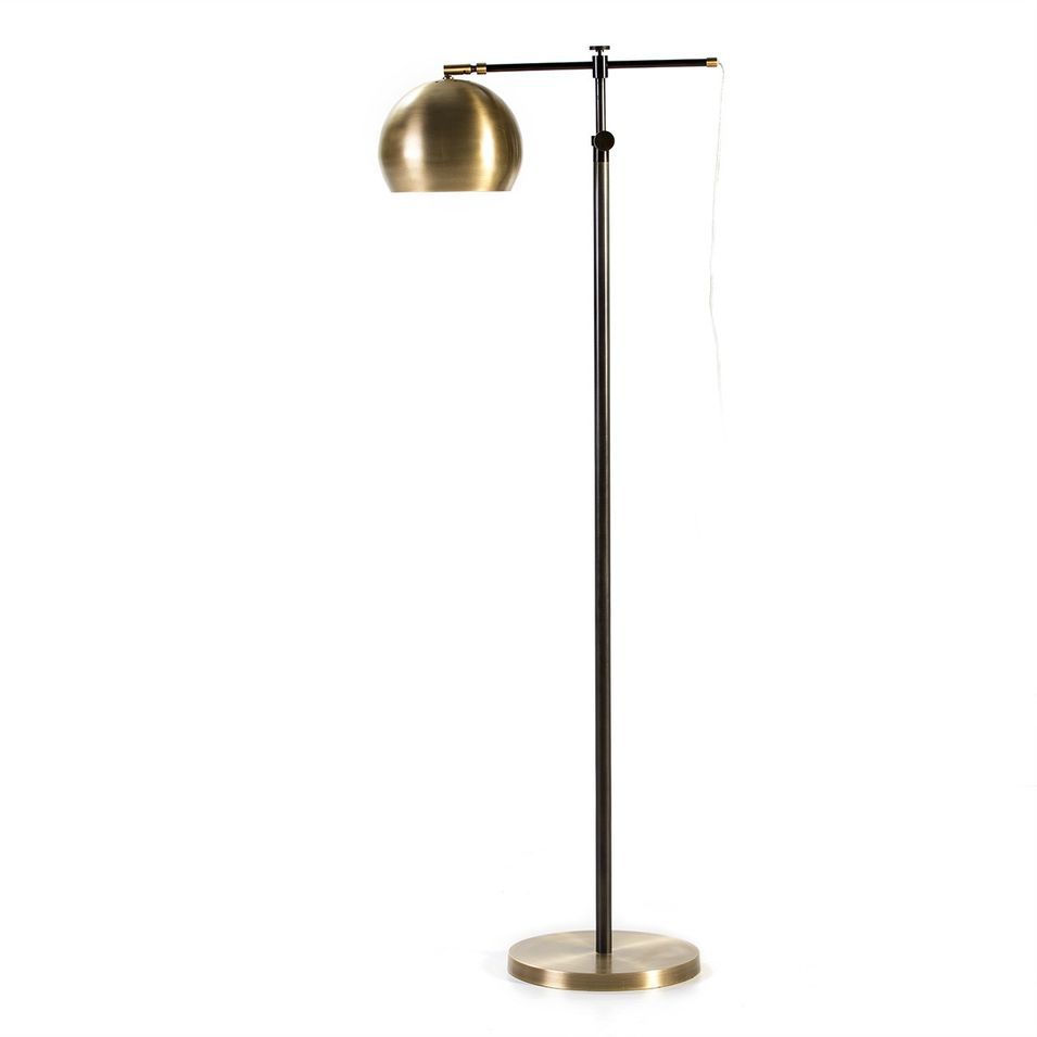Lampadaire métal noir et doré Sarita H 170 cm - Photo n°1