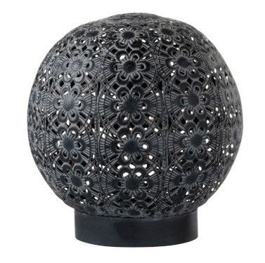 Lampe à LED orientale métal noir Nissy D 18 cm - Photo n°1