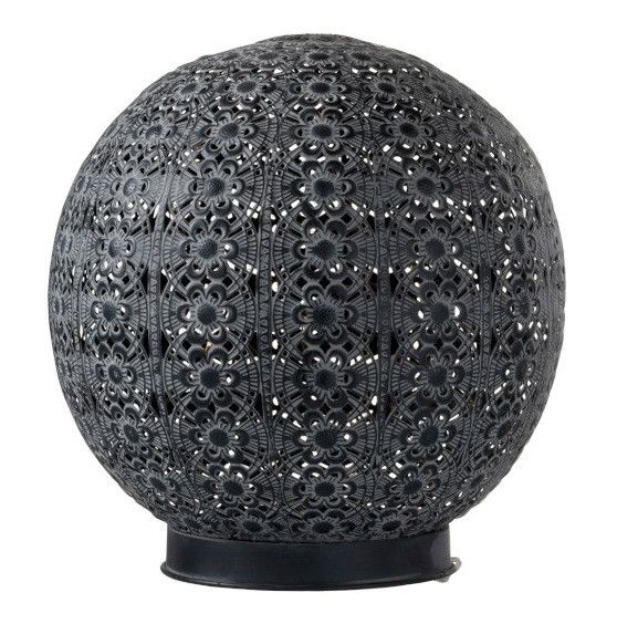 Lampe à LED orientale métal noir Nissy D 29 cm - Photo n°1