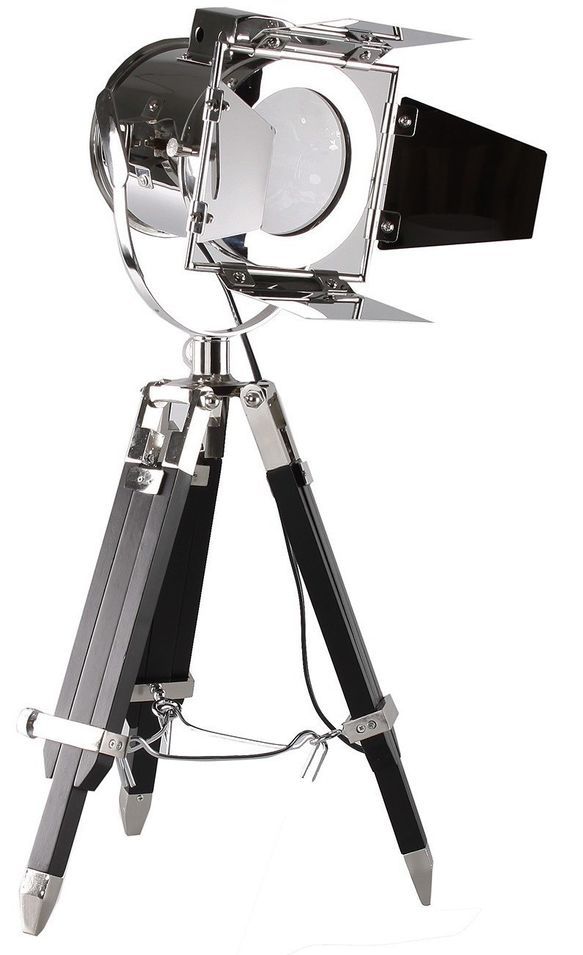 Lampe à poser chêne massif verre et acier noir et argent Ralia - Photo n°1