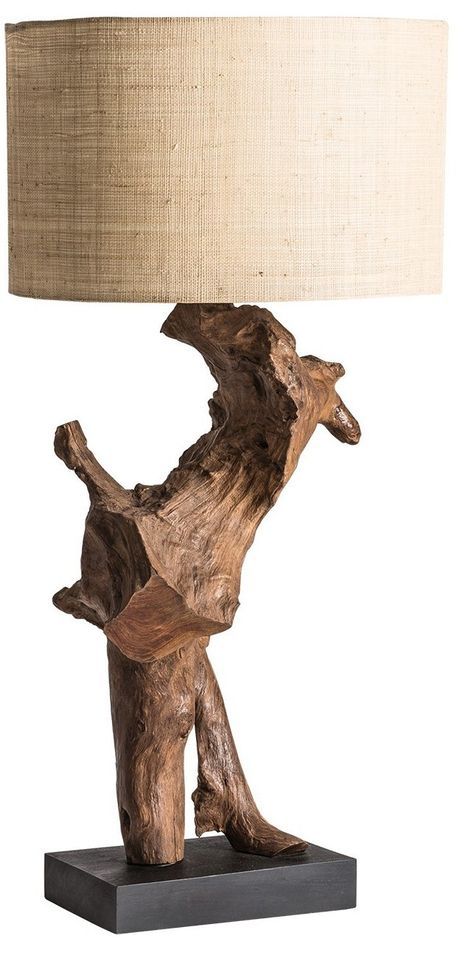 Lampe à poser racine de bois clair vieilli Oprah - Photo n°1