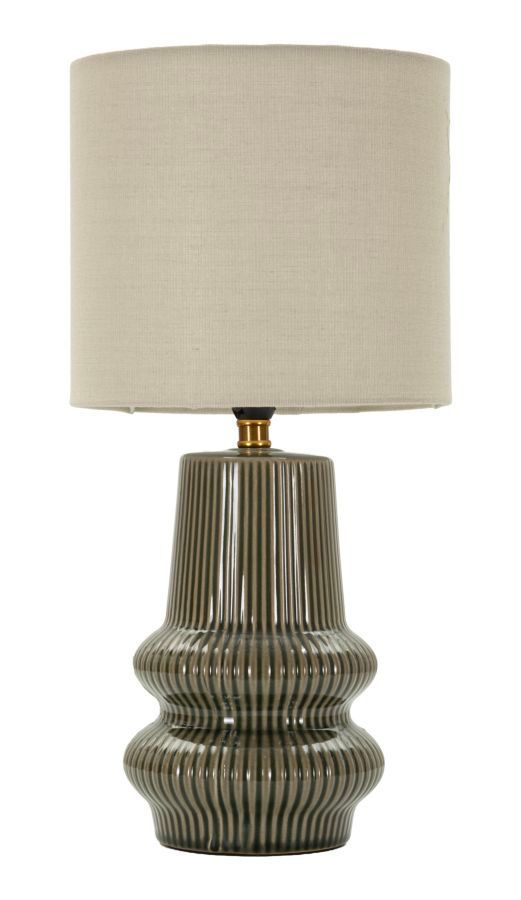 Lampe de table design compacte céramique ondulée ALYSSA - Photo n°1