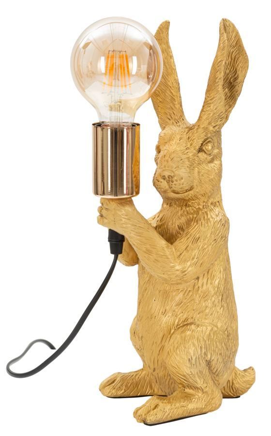 Lampe de table design lapin doré originale et décorative RABBIT - Photo n°1
