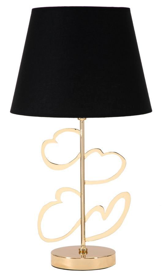 Lampe de table dorée design avec abat-jour noir Harts - Photo n°1