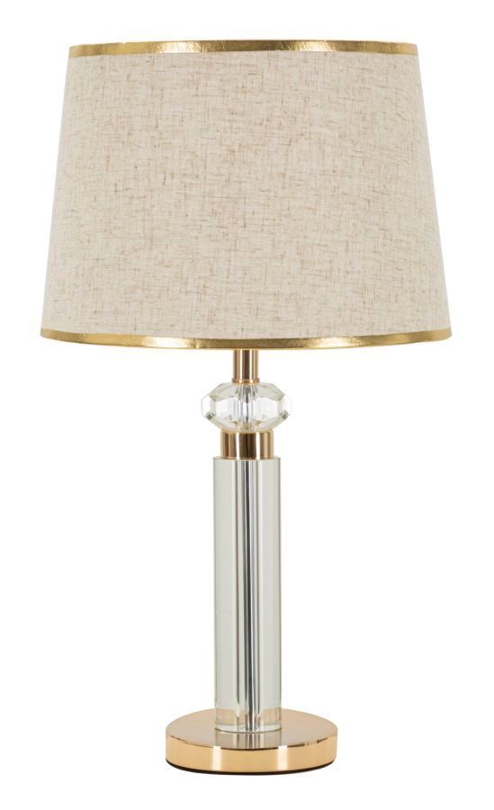 Lampe de table dorée élégante beige PRAGA Lumière - Photo n°1