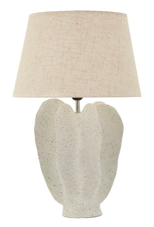 Lampe de table ivoire design naturel ESTER - Photo n°1