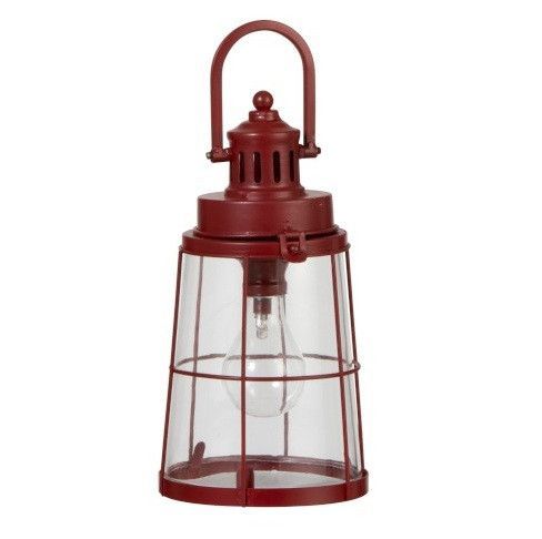 Lampe de table LED verre et métal rouge Bothar - Lot de 2 - Photo n°1