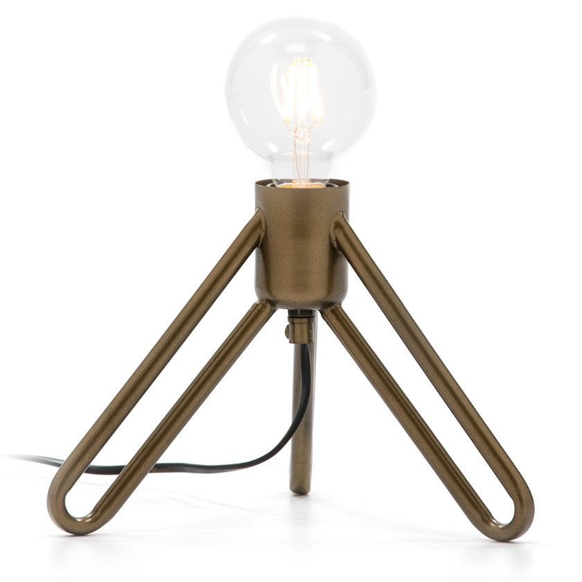 Lampe de table métal doré Erwin H 19 - Photo n°1