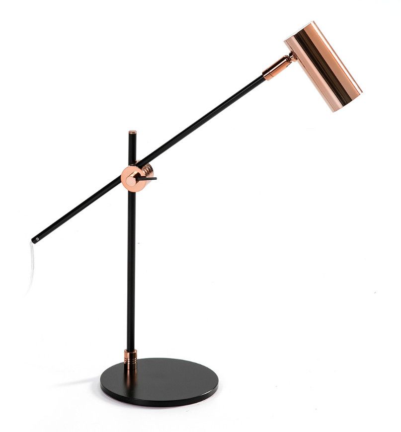 Lampe de table métal doré et noir Rosse - Photo n°1