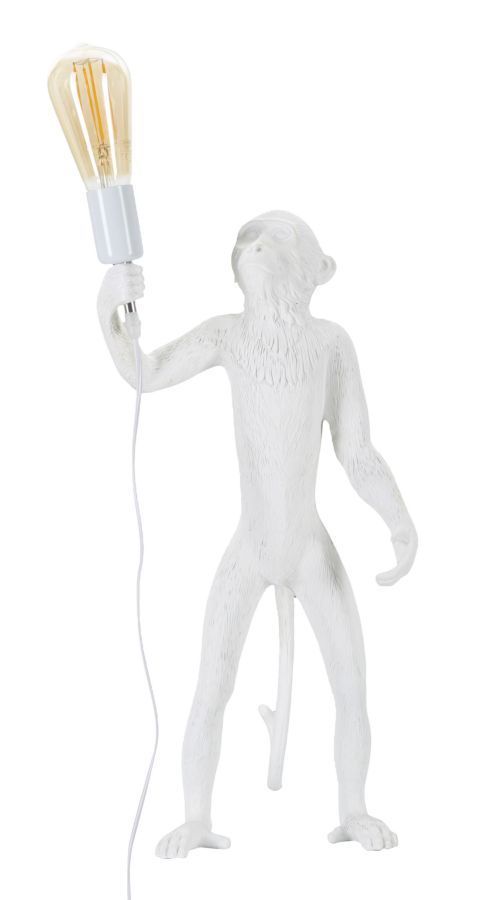 Lampe de table monkey blanc cm ø 26x34x55 - Photo n°1