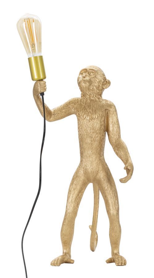 Lampe de table monkey gold cm ø 26x34x55 - Photo n°1
