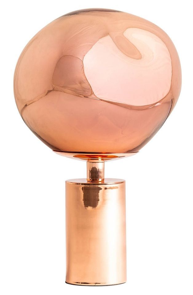 Lampe de table plastique et métal cuivré Ballih - Photo n°1