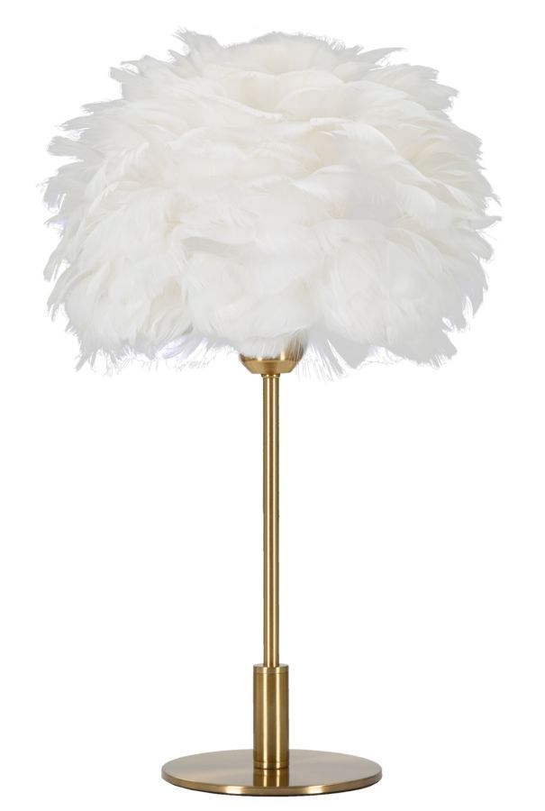 Lampe de table plume blanche design chic et aérien ALBA - Photo n°1