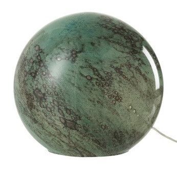 Lampe de table ronde verre vert Uchi - Photo n°1