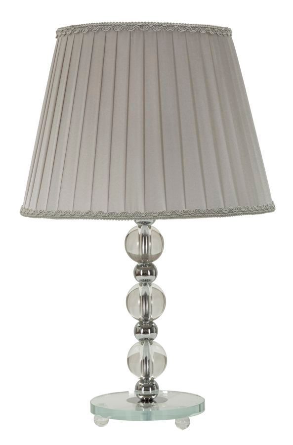 Lampe de table Tolly argentée métal verre design élégant - Photo n°1