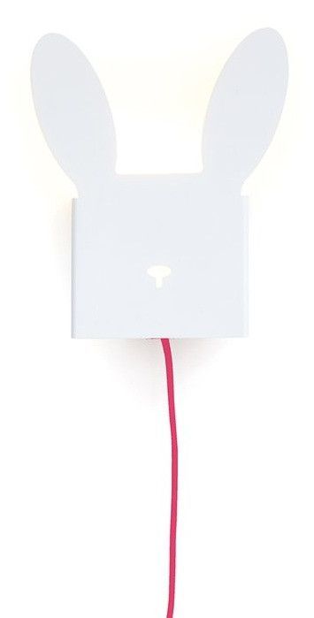 Lampe murale métal laqué blanc Bunny - Photo n°1