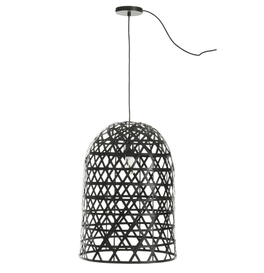 Lampe suspension bambou noir Bialli - Photo n°1
