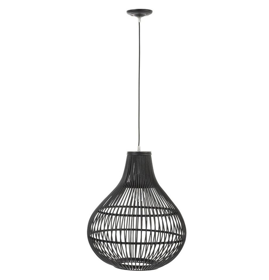 Lampe suspension bambou noir Narsh - Lot de 2 - Photo n°1