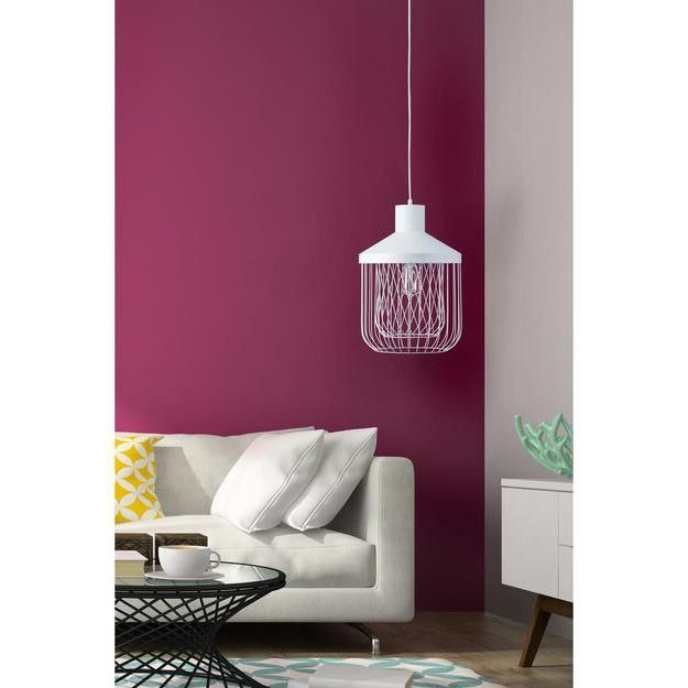Lampe suspension métal blanc Egia - Photo n°3