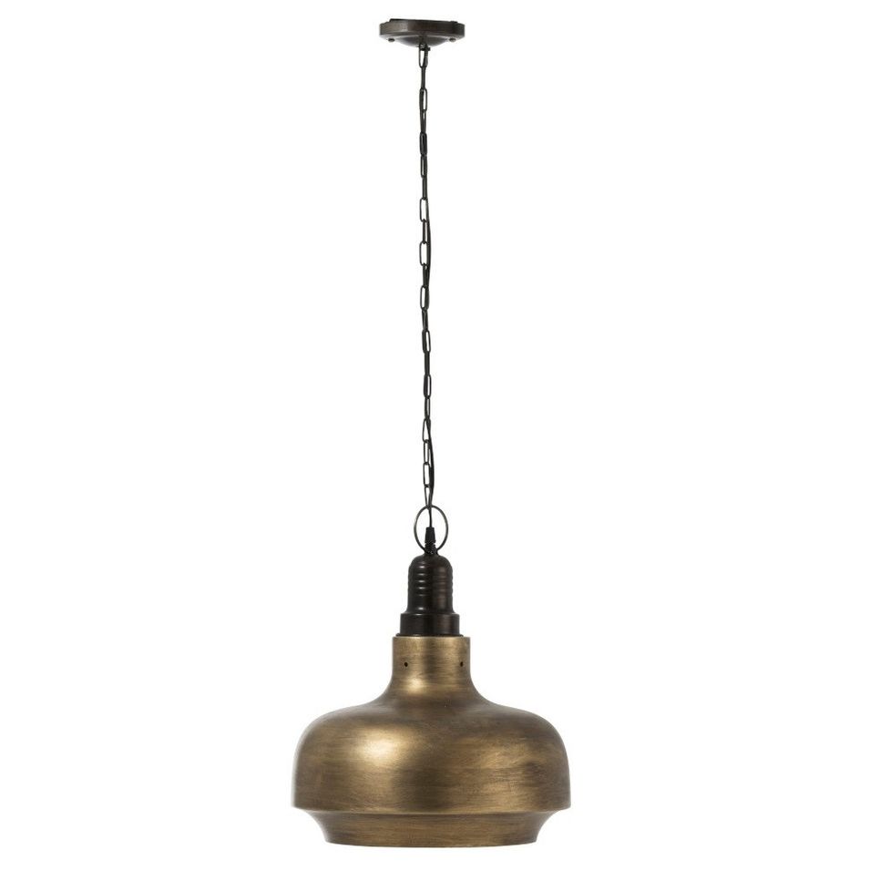 Lampe suspension métal doré antique Geera D 35 cm - Photo n°1