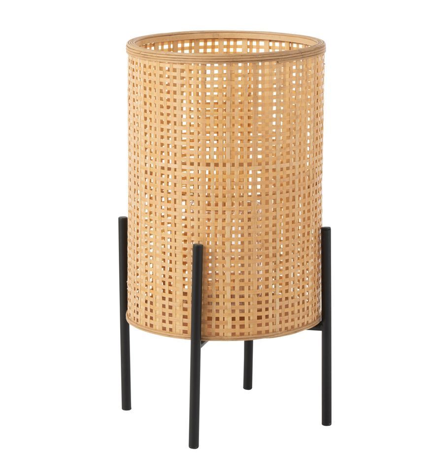 Lanterne à pied en raphia naturel Grandier D 32 cm - Photo n°1