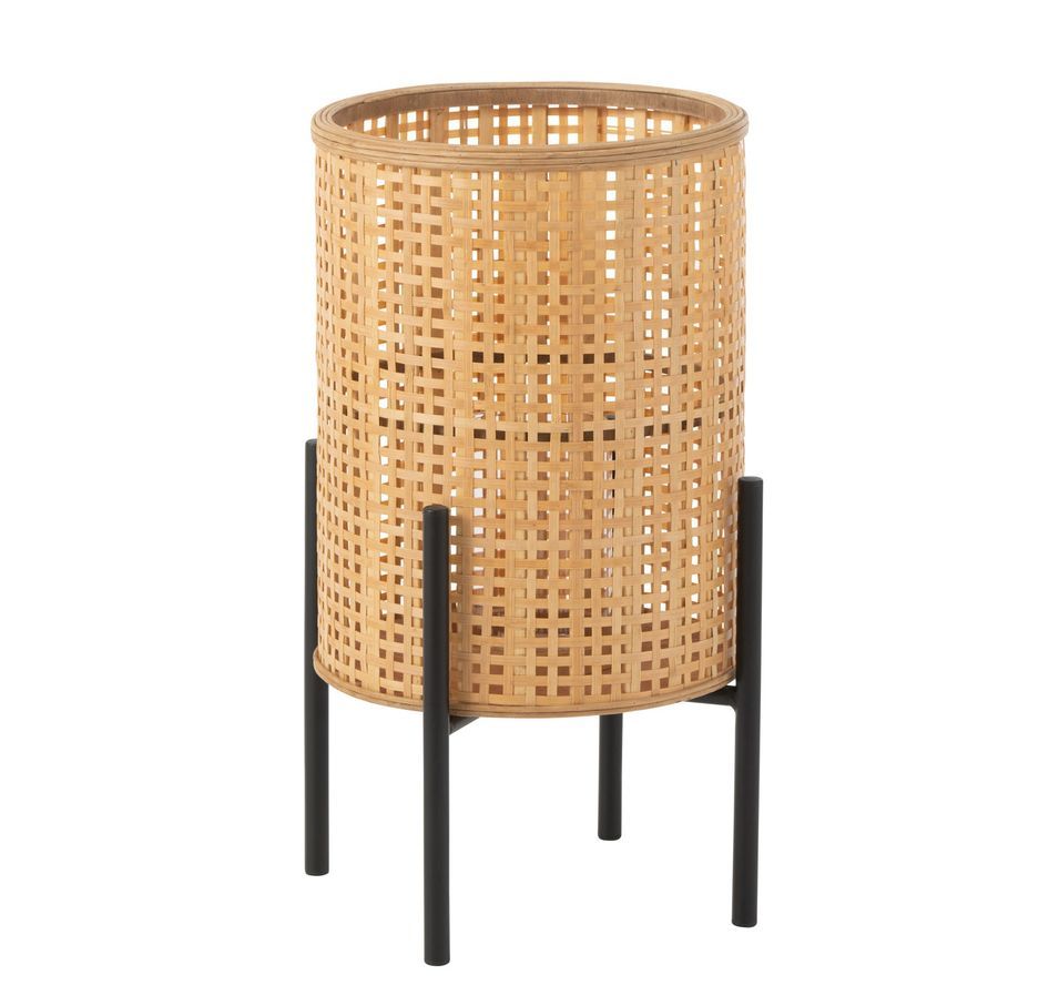 Lanterne à pied en raphia naturel Ranama D 27.5 cm - Photo n°1