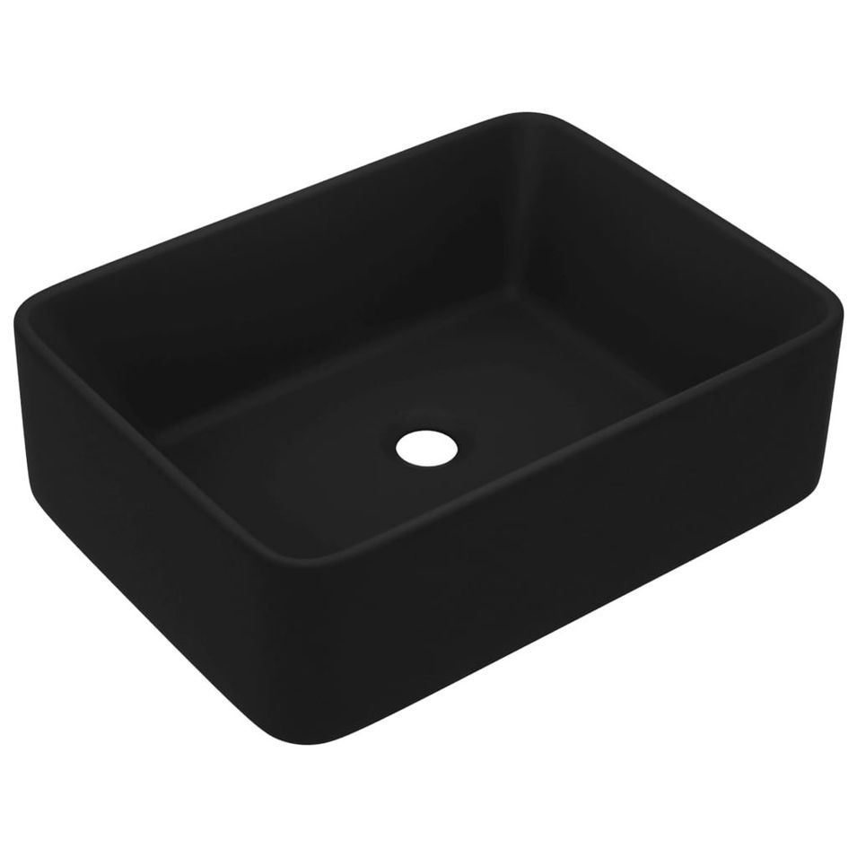 Lavabo de luxe Noir mat 41x30x12 cm Céramique - Photo n°1