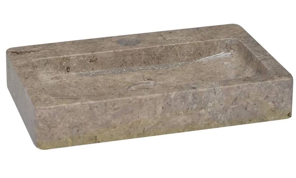 Lavabo Gris 38x24x6,5 cm Marbre - Photo n°1