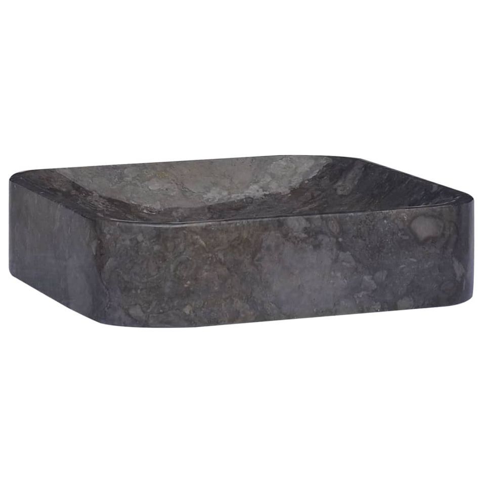 Lavabo Noir 40x40x10 cm Marbre - Photo n°1