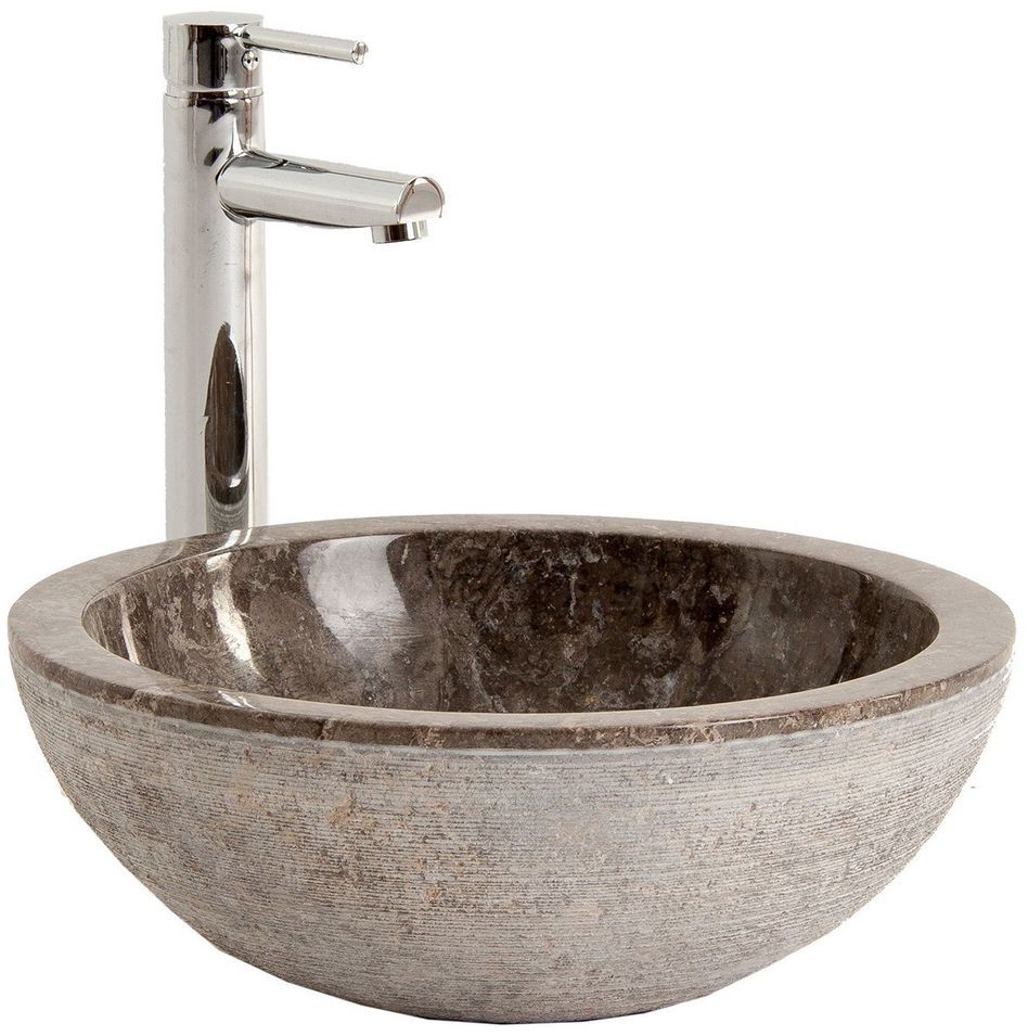 Lavabo vintage ciment gris mate Livy - Photo n°1