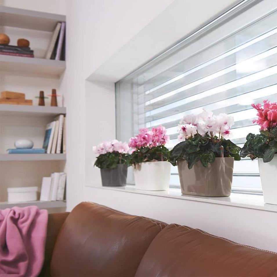 LECHUZA Jardinière DELTA 10 ALL-IN-ONE Charbon métallique - Photo n°1