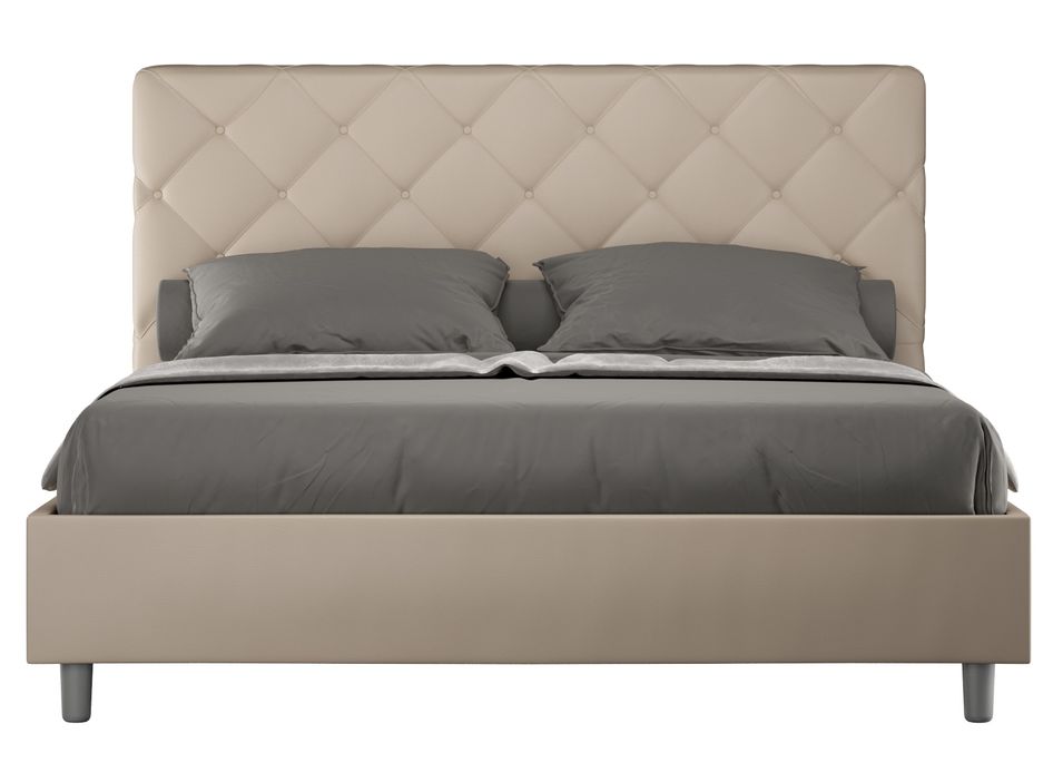 Lit adulte matelassé PARYSE – Design italien raffiné - Photo n°1