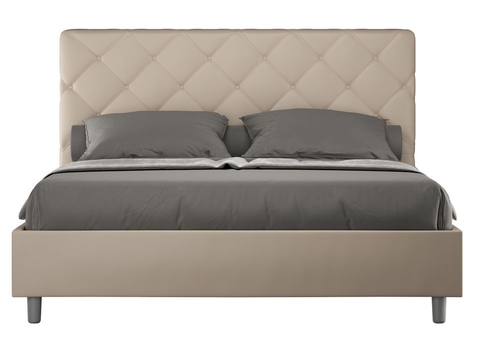 Lit adulte matelassé PARYSE – Design italien raffiné - Photo n°1