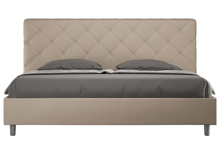 Lit adulte matelassé PARYSE – Design italien raffiné - Photo n°1