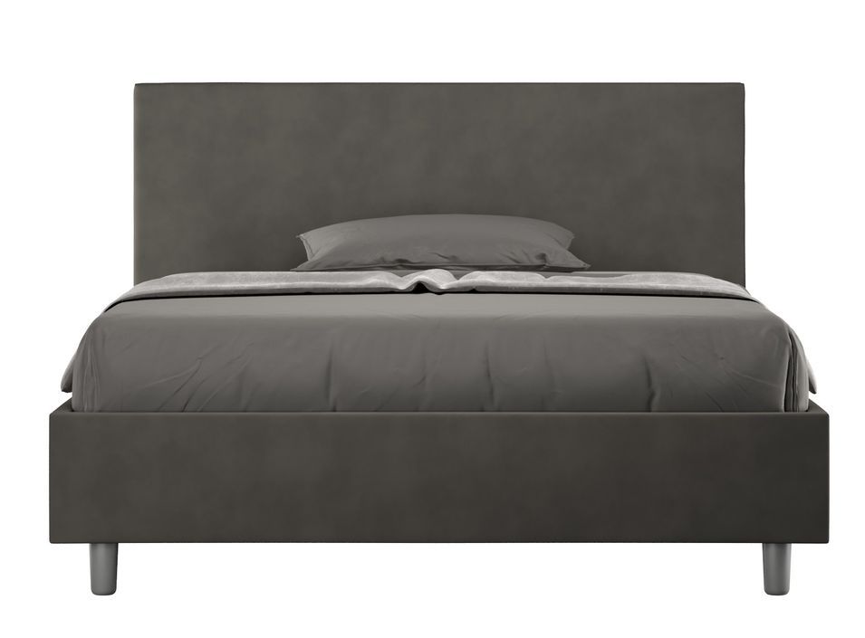 Lit adulte moderne microfibre Adelyne - Photo n°1