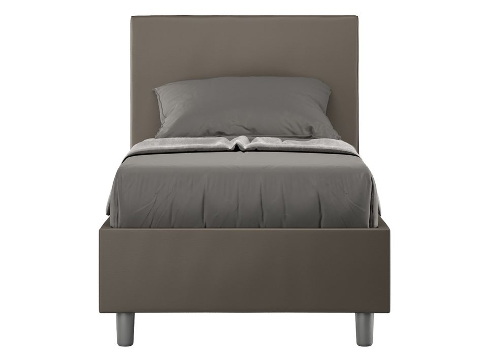 Lit adulte moderne simili cuir Adelyne - Photo n°1