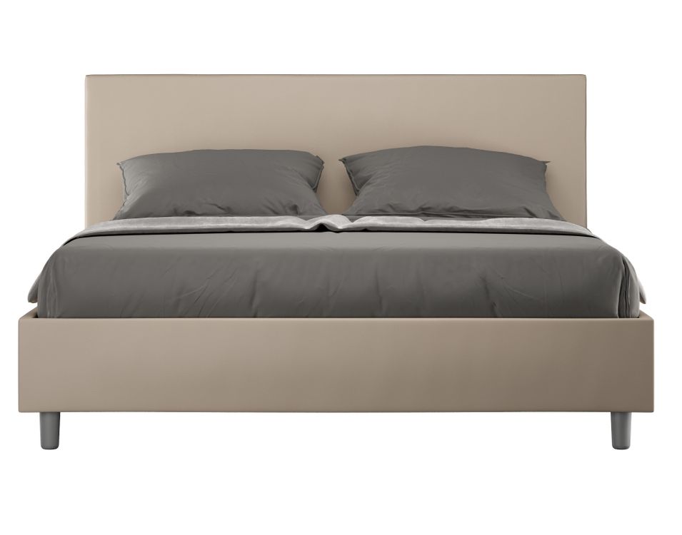 Lit adulte moderne simili cuir Adelyne - Photo n°1