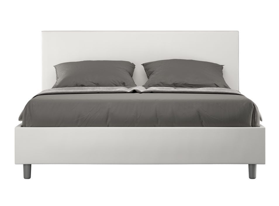 Lit adulte moderne simili cuir Adelyne - Photo n°1