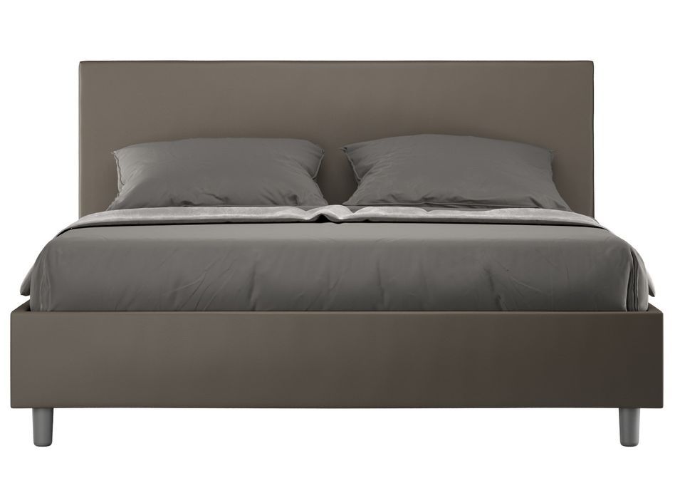 Lit adulte moderne simili cuir Adelyne - Photo n°1