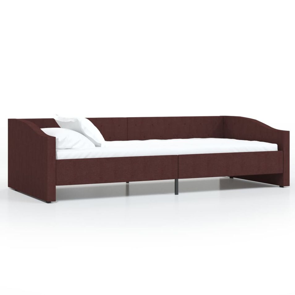 Lit avec éclairage USB Violet Tissu 90x200 cm 3 - Photo n°1