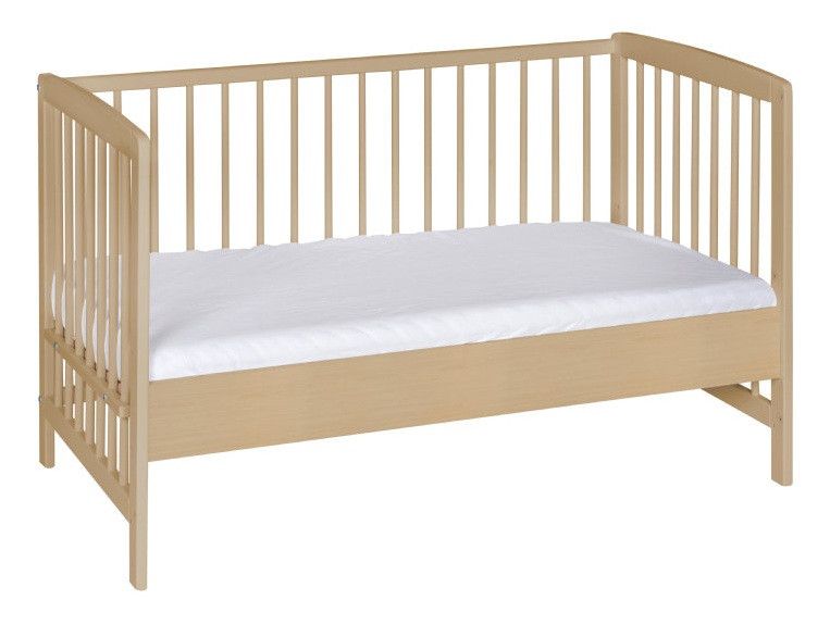 Lit bébé cododo hêtre massif clair Micky 60 - Photo n°1