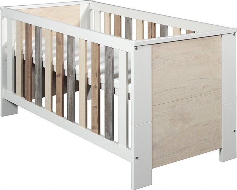 Lit bébé évolutif bois multicolore Woody 70 - Photo n°1