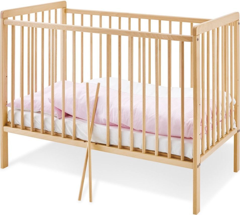 Lit bébé hêtre clair Hanna 60 - Photo n°1