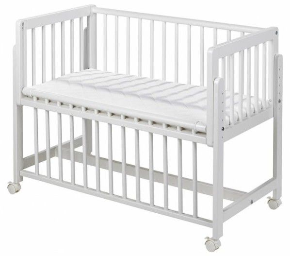 Lit berceau bois massif blanc Bettie - Photo n°1