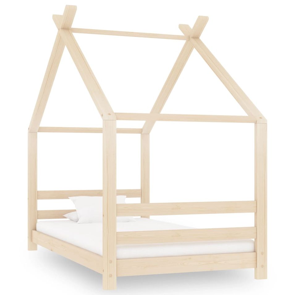 Lit cabane enfant Bois de pin massif 80x160 cm 2 - Photo n°1