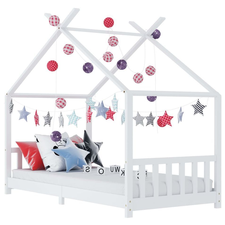 Lit cabane pin massif naturel Dorma 70x140 cm - Photo n°1