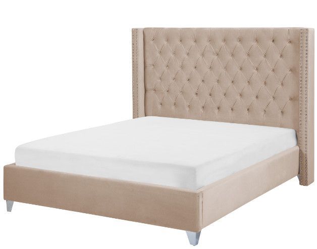 Lit capitonné Chesterfield velours Klouto - Photo n°1