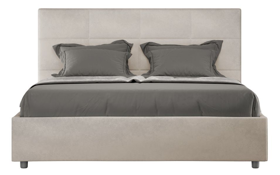 Lit capitonné microfibre Mira - Photo n°1