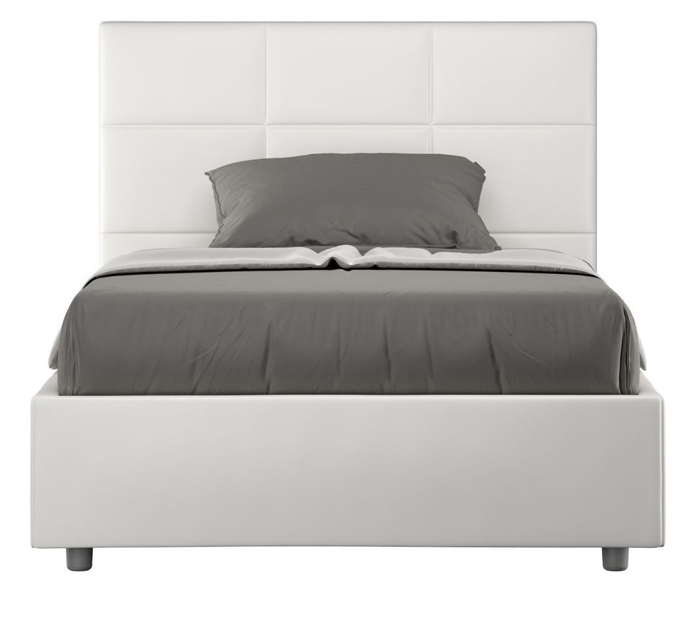 Lit capitonné simili cuir Mira - Photo n°1